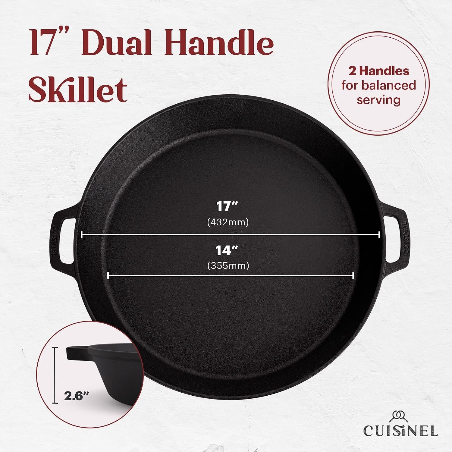 cast-iron-skillet-chainmail-scrubber-cleaner-17-inch-dual-handle-braiser-frying-pan-silicone-handle-covers-pre-seasoned-oven-grill-bbq-stovetop-fire-cookware-indoor-outdoor-use