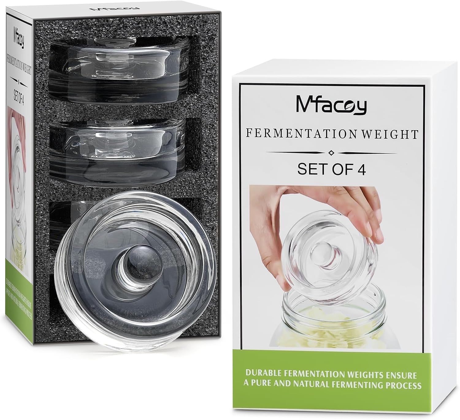 4-pack-of-fermentation-glass-weights-with-easy-grip-handle-for-great-wide-mouth-canning-mason-jars-pickling-sourkrout-kraut-glass-weight-fermentation-kit-with-easy-grip-handle-dishwasher-safe