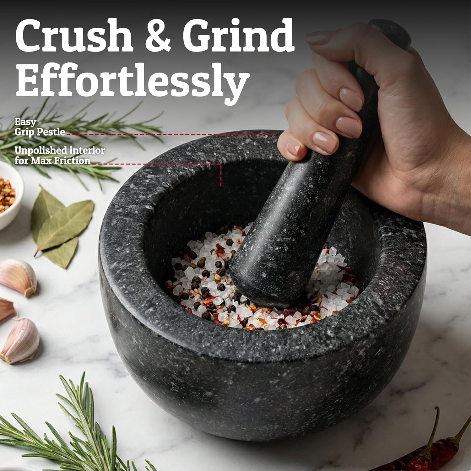 heavy-duty-large-1-5-cup-mortar-and-pestle-set-100-natural-granite-5-5-inch-diameter-bowl-6-2-inch-pestle-non-slip-base-stone-grinder-for-guacamole-salsa-pesto-herbs-spices-black