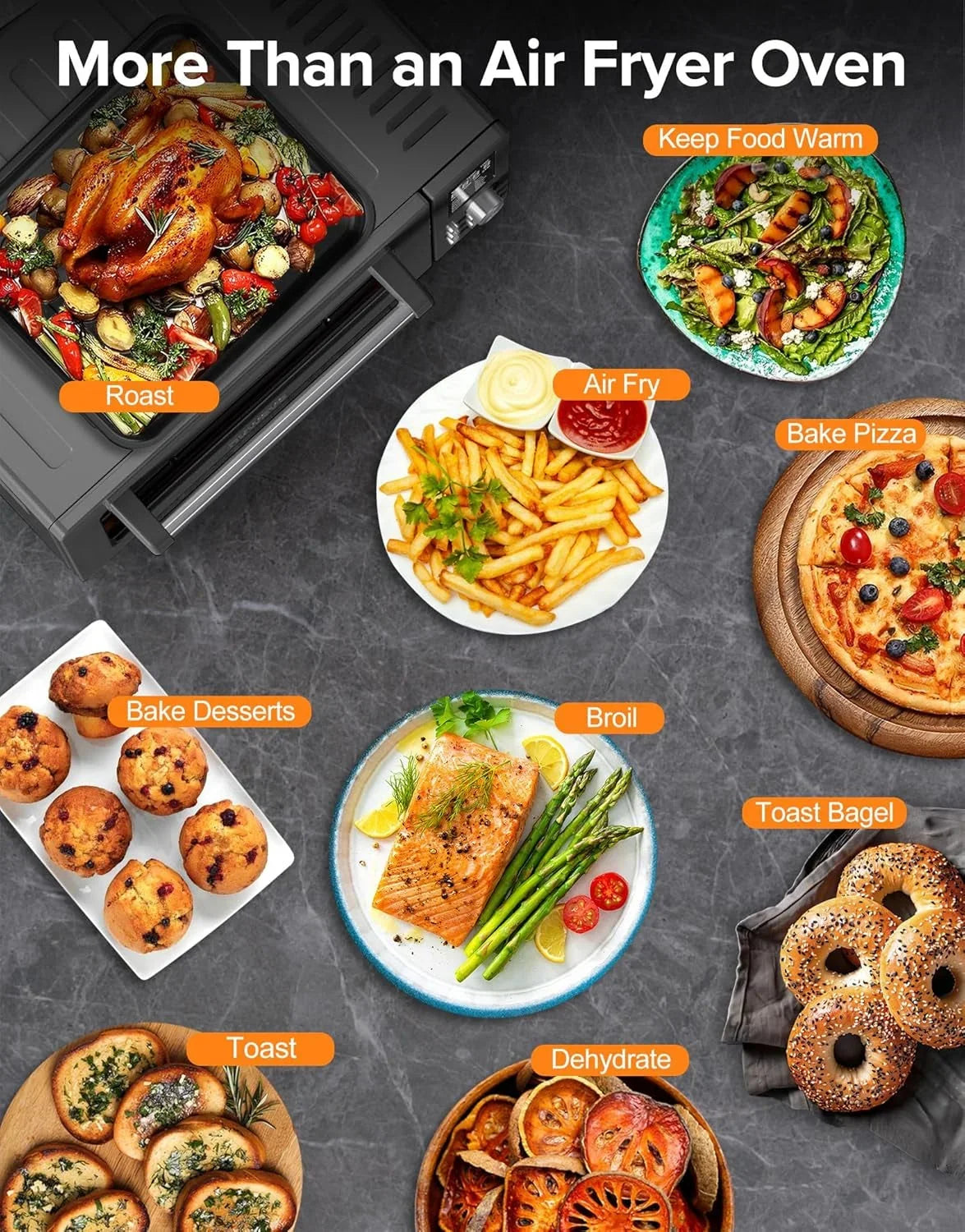 bravo-pro-smart-air-fryer-toaster-oven-countertop-combo-10-in-1-cooking-functions-1800w-50-450-f-21-qt-pfas-free-upgraded-super-convection-black