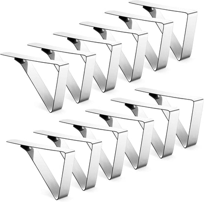 12 Pack Tablecloth Clips - Heavy Duty Picnic Table Clips, Stainless Steel Table Cloth Cover Clamps, Table Cloth Holders Ideal for Restaurant Picnics Marquees Weddings Graduation Party1