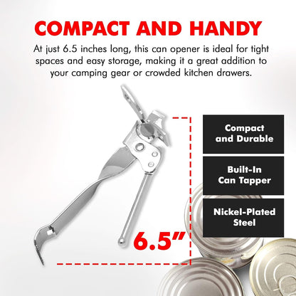 Select Can Opener with Tapper, 6.5 Inches in Length, Nickle Plated4