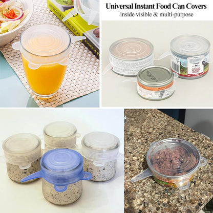 Silicone Can Lids (10 Pack, All 2.6'' Diameter), Reusable Silicone Stretch Lids for Pet Food Cans, Bpa-Free Seal Can Covers for Yogurt Jars Soda Regular Mason Jars Canned Pet Foods7