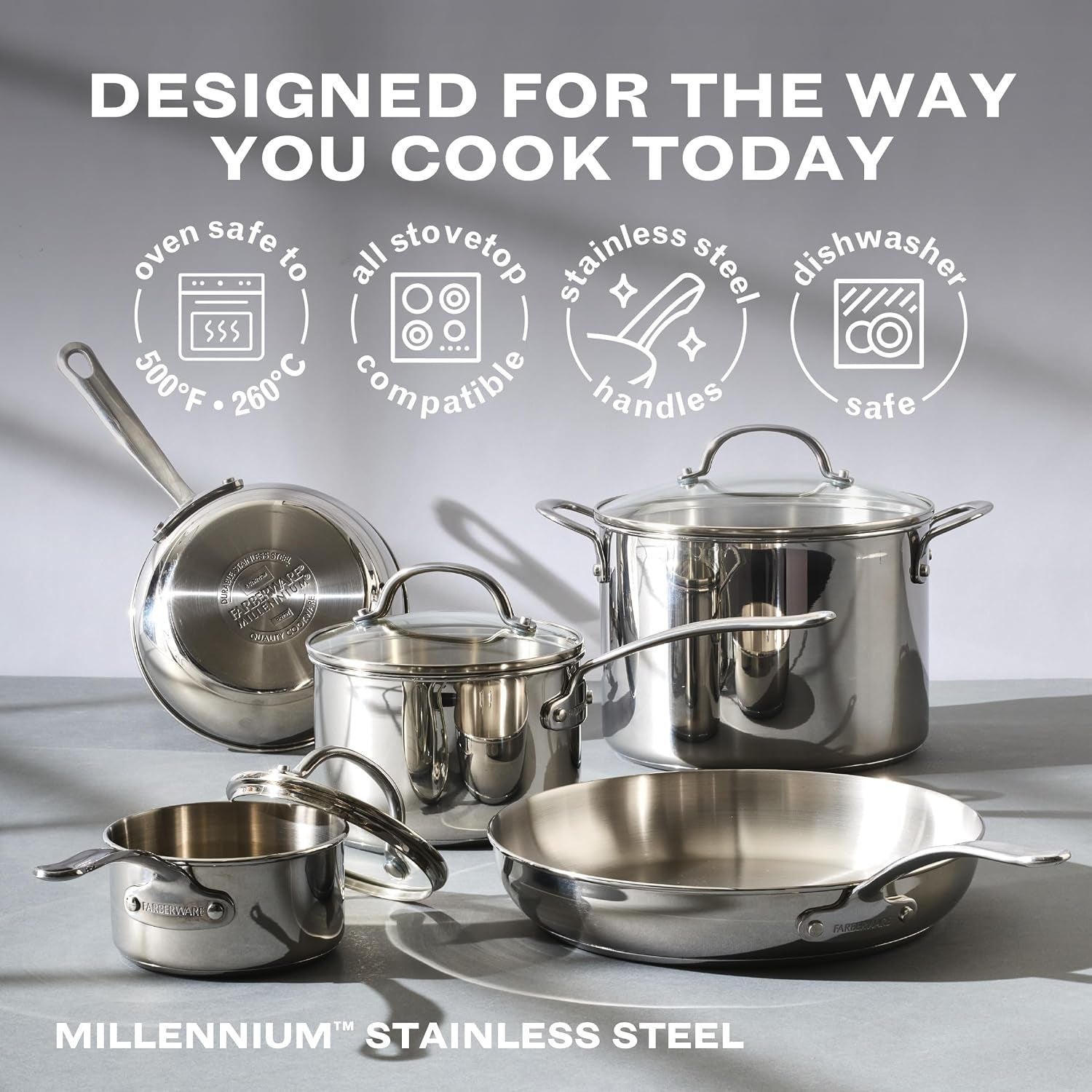 millennium-stainless-steel-frying-pan-skillet-induction-ready-compatible-with-all-cooktops-metal-utensil-safe-12-25-inch-open-fry-pan-dishwasher-safe-stainless-steel