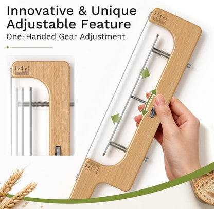 Bread Knife for Homemade Bread - Adjustable Bread Slicer with Quick Adjust2