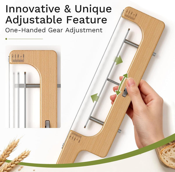 Bread Knife for Homemade Bread - Adjustable Bread Slicer with Quick Adjust2