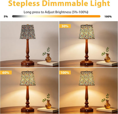 15.5'' Wireless Table Lamp, 5400Mah Rechargeable Small Bedside Touch Lamp4