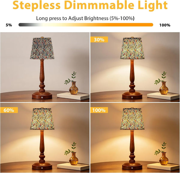 15.5'' Wireless Table Lamp, 5400Mah Rechargeable Small Bedside Touch Lamp4
