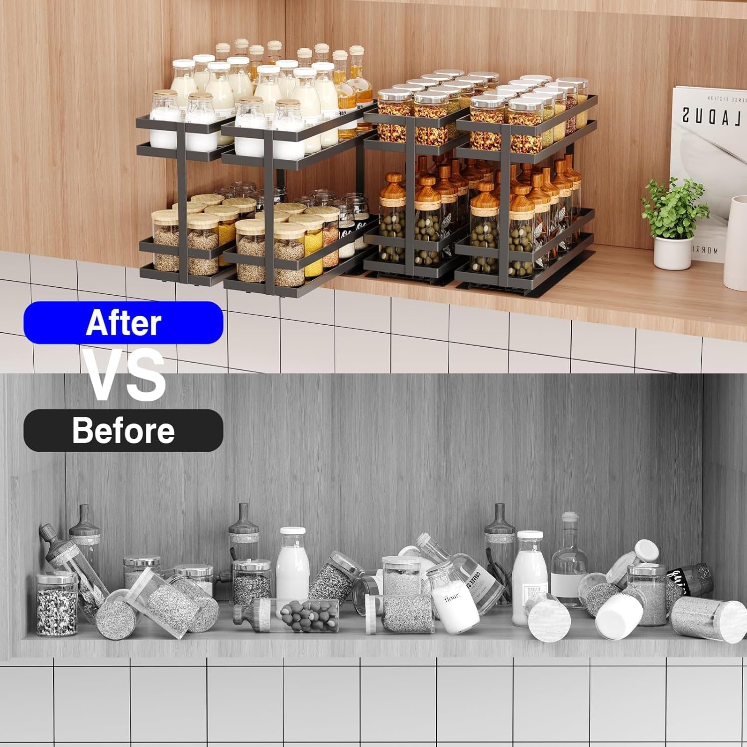 2-pack-pull-out-spice-rack-organizer-for-cabinet-2-tier-metal-slide-out-seasoning-organizer-and-storage-heavy-duty-vertical-spice-rack-shelf-pullout-for-kitchen-cabinets-no-drilling-black