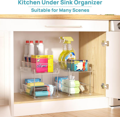 4 Pack Pull Out Bathroom under Sink Organizer (S-Standard)6