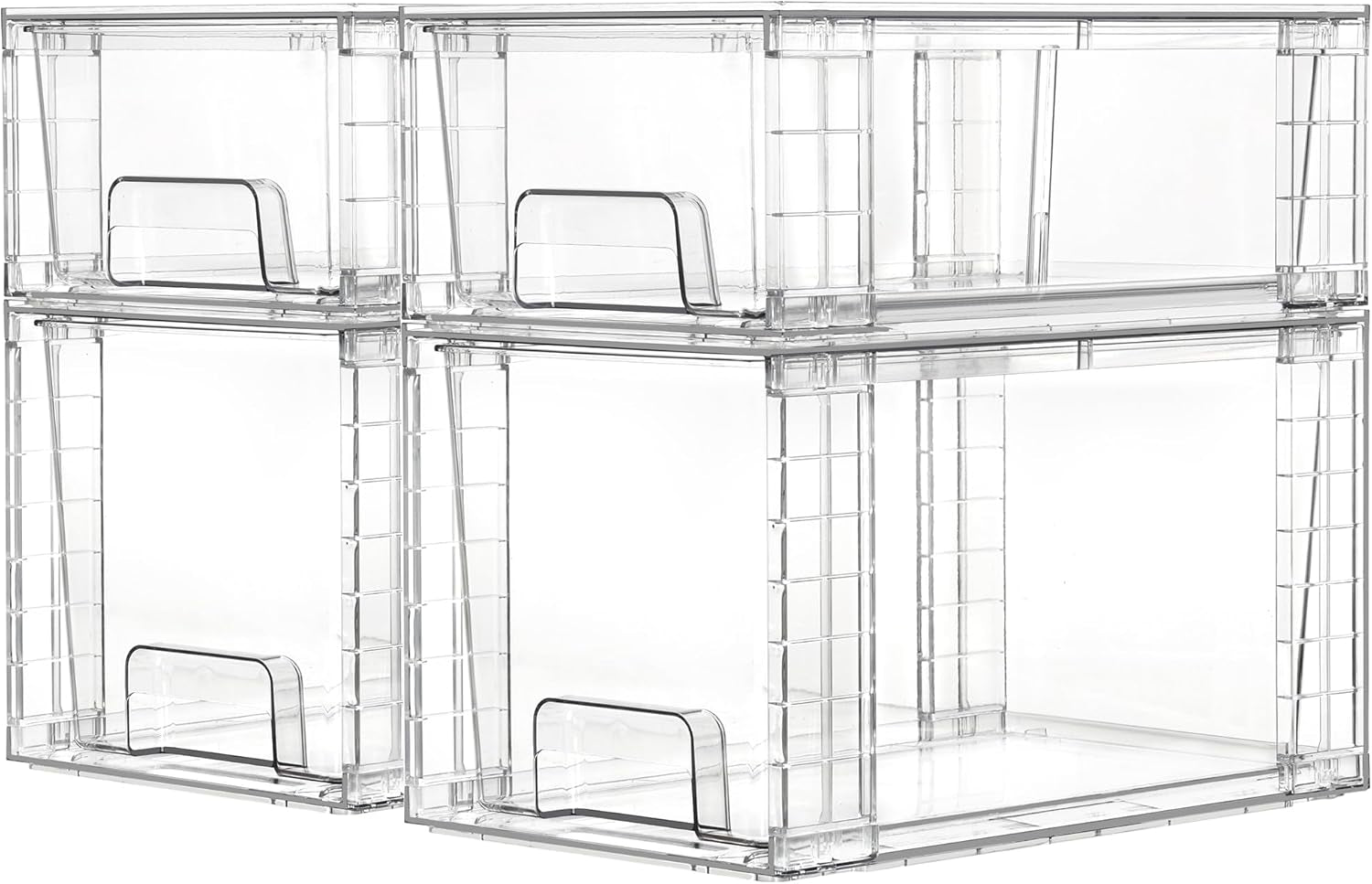 clear-stackable-storage-drawers-4-pack-kitchen-cabinet-set