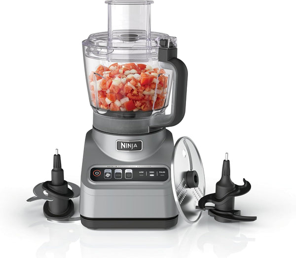 Ninja Professional plus Food Processor 850-Watts with Auto-Iq Preset Programs Chop Puree Dough Slice Shred with a 9-Cup Capacity and a Silver Stainless Finish (BN600C) - Canadian Version1