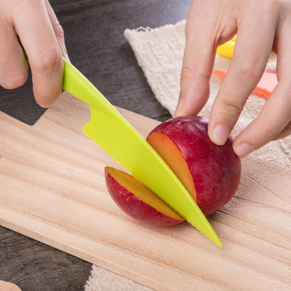 8 Pcs Kid Cooking Kitchen Knife Set, Plastic Serrated Edges Children'S Safe Chef Nylon Knives for Cutting Fruit Bread Cake Salad Lettuce Kids Cooking Supply(Multi Colors Square Knife)5