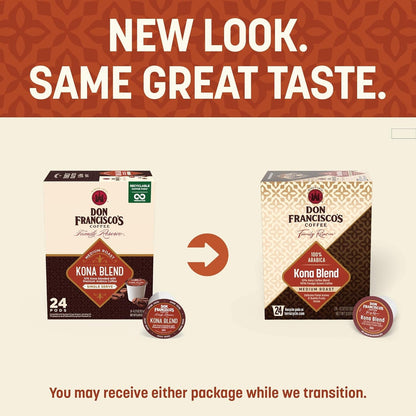 Kona Blend Single Serve Coffee Pods, Medium Roast, 24Ct | Compatible with Keurig Coffee Pod Brewers, 100% Arabica Coffee, Convenient Single Serve Brewing, Fresh Brew in Every Cup2