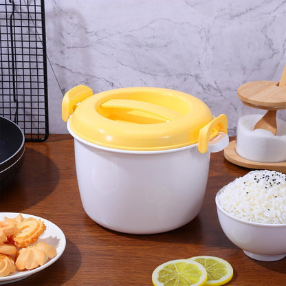 Microwave Rice Cooker 4-Cup Rice Container for Microwave Food Grade Cooker for Soup Pasta Oatmeal Stews Vegetables 7.08 X 7.08 X 5.90 In9
