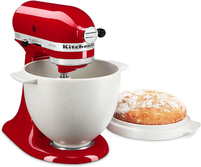 Kitchenaid 5Q Ceramic Bread Bowl with Lid, for Tilt-Head Mixers, KSM2CB5BGS4