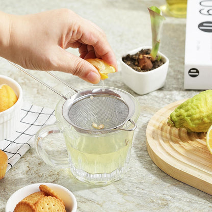 Fine Mesh Strainers for Kitchen,  Stainless Steel Metal Hand Small Mini Sieve Strainer, Cocktail Strainer Tea Coffee Juice Strainer，Food Strainer with Handlle (3.35Inch, Silver)5