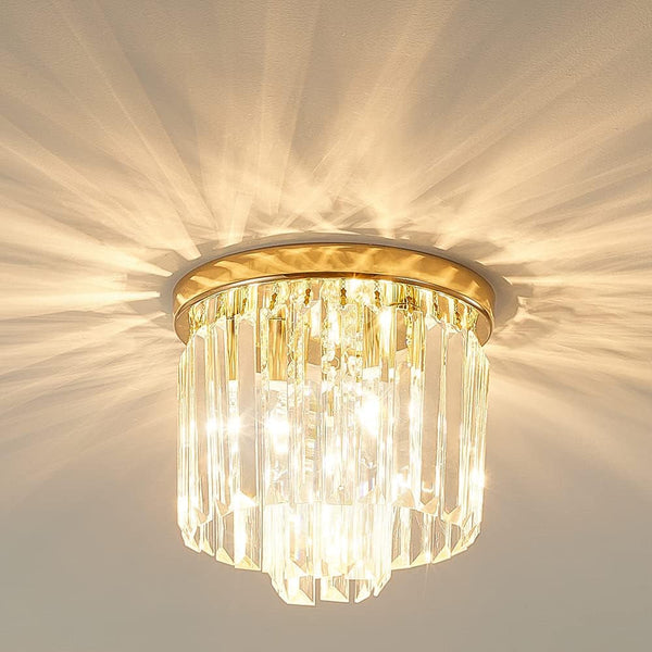 Modern Ceiling Light Crystal Chandelier, French Gold, 3-Lights7