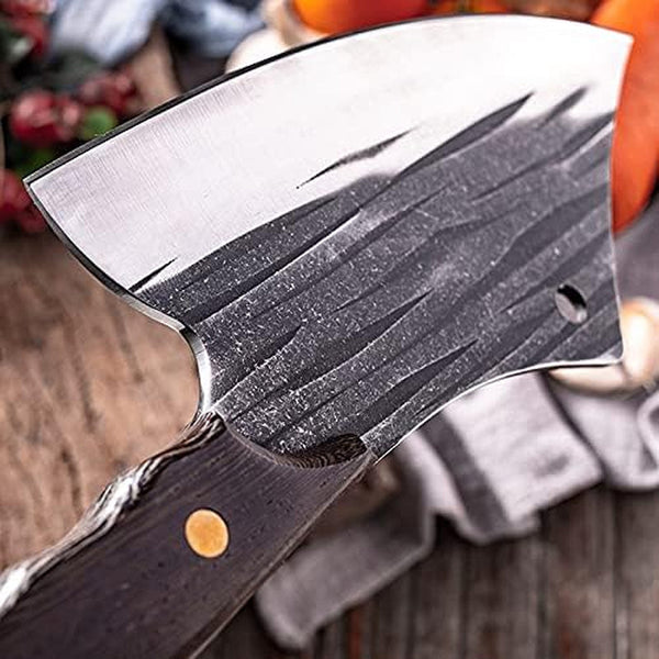 Meat Cleaver, 5Cr15 Stainless Steel Axe Butcher Cutter Handmade Household Kitchen Knife Fish Meat Cleaver Cutting Forged Chopping Knife Cleaver Knife,By2