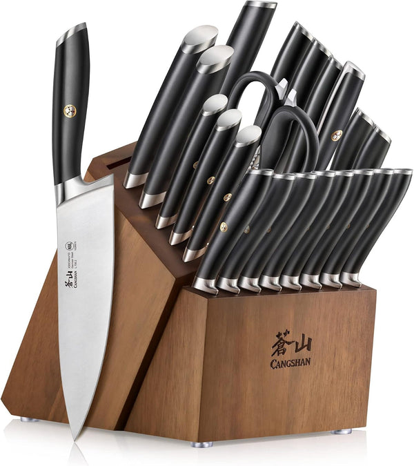 L Series 23-Piece Classic Knife Block Set, Forged German Steel, 10274571