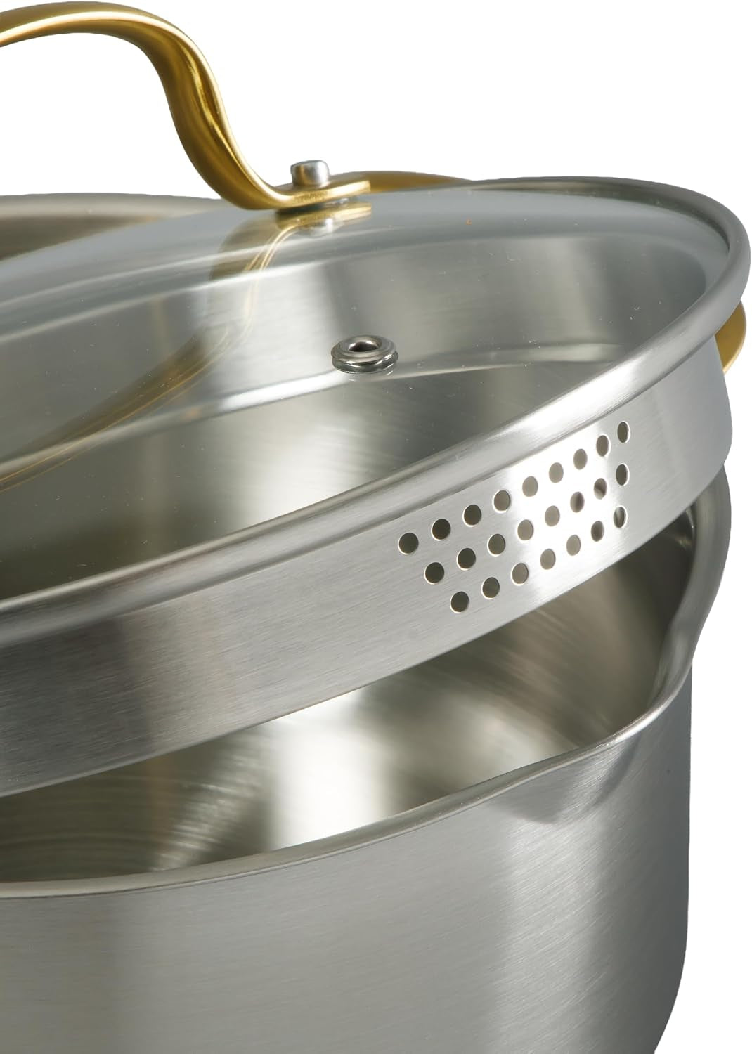 oster-platinum-sunstreak-pots-and-pans-set-10-piece-stainless-steel-cookware-set-with-glass-strainer-lids-and-gold-handles-induction-cookware-set