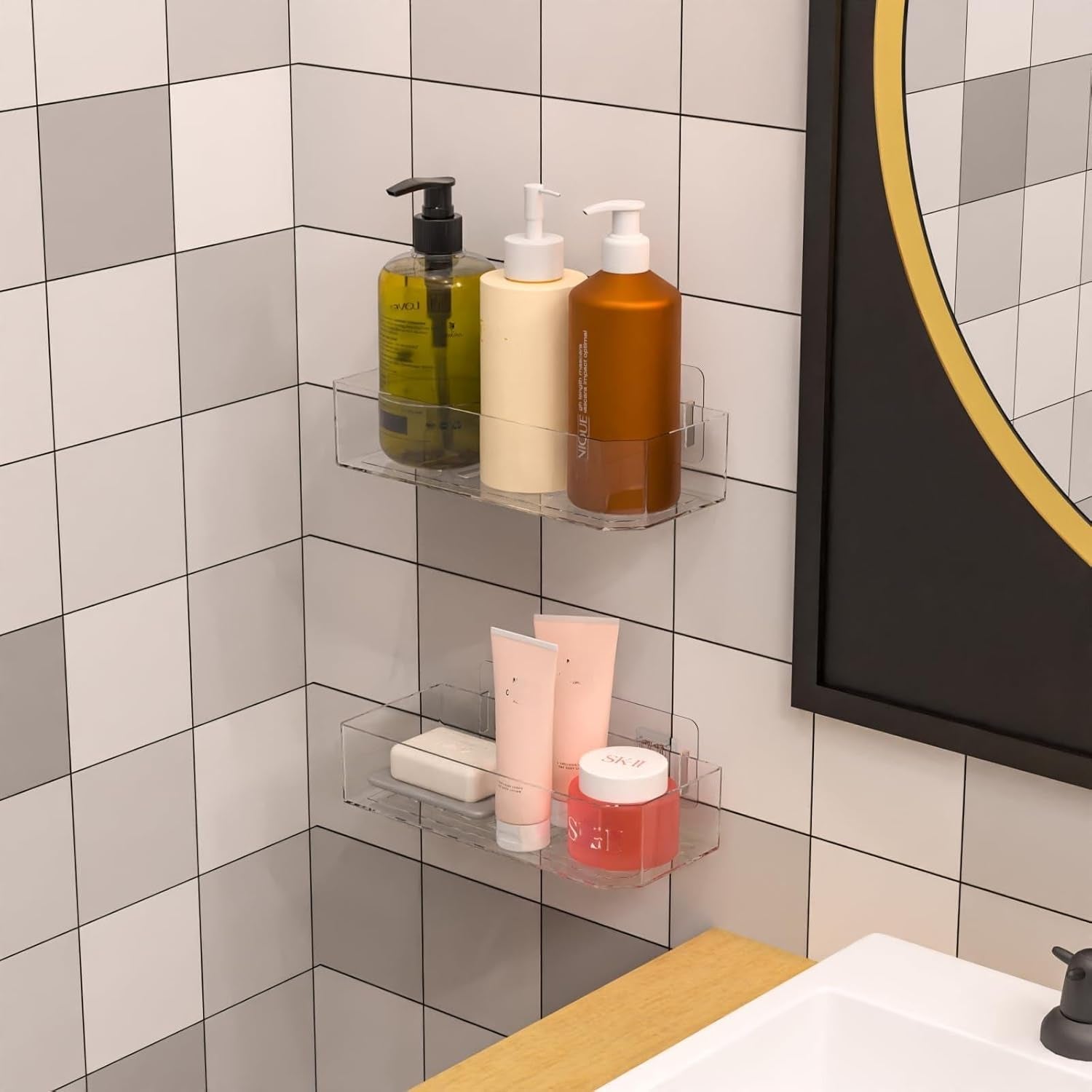 bathroom-shower-shelf-organizer-rack-adhesive-shower-organizer-for-bathroom-storage-home-decor-kitchen-wall-shower-caddy-shelf-non-drilling-adhesive-and-no-damage-wall-mount-2-pack-clear