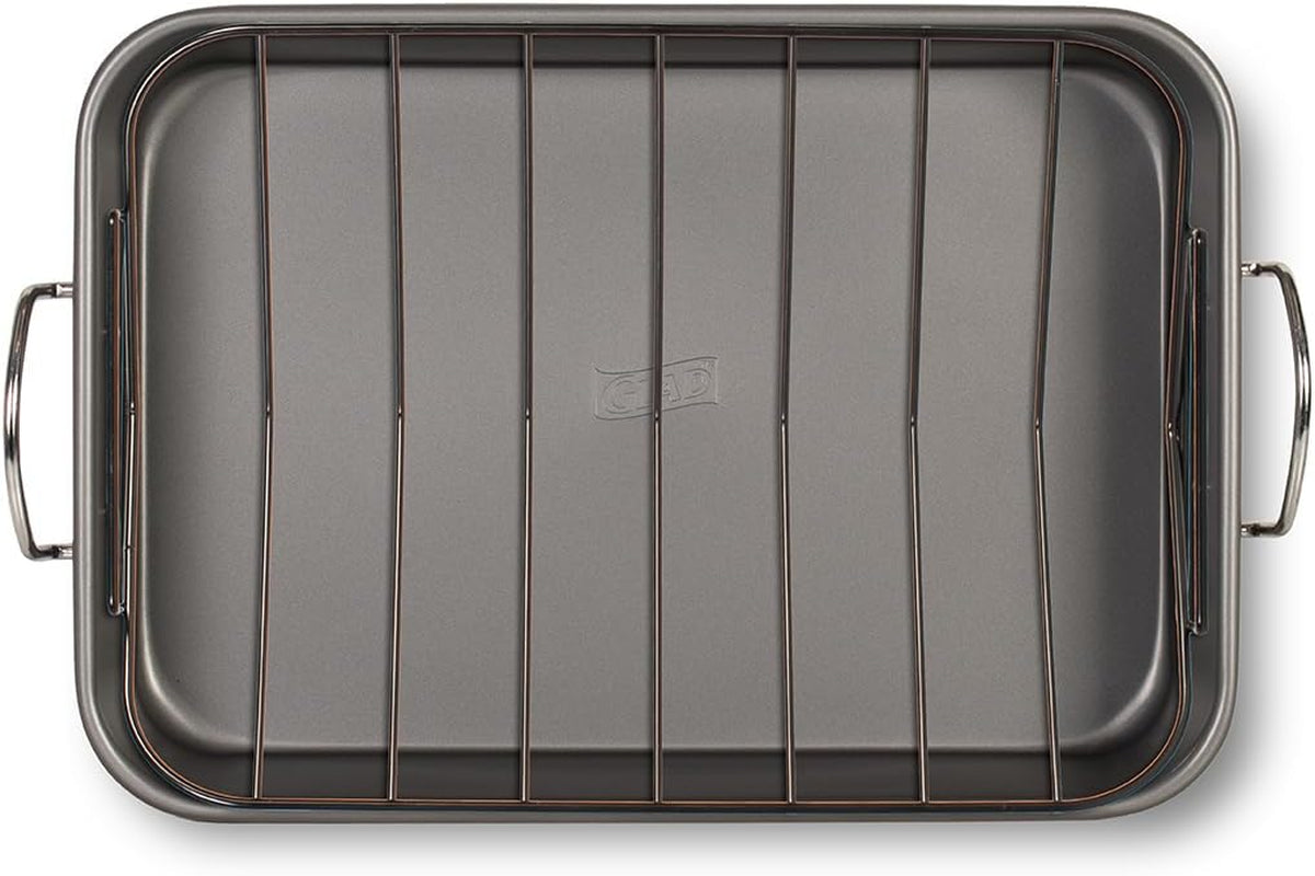 roasting-pan-nonstick-11x15-heavy-duty-metal-bakeware-dish-with-rack-large-oven-roaster-tray-for-baking-turkey-chicken-and-veggies