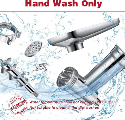 Metal Food Meat Grinder Attachment for Kitchenaid Stand Mixer | Aluminium Grinder Body, Stainless Plates and Blades, Sausage Stuffer Kit, Brush, Hand Wash Only, Machine/Mixer Not Included6