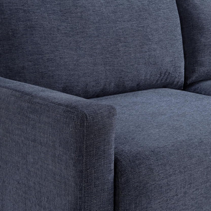 Glendale 90.2" Queen Size Wall-Hugging Convertible Sofa, Dreamcoil Comfort, Chenille Fabric, Navy6
