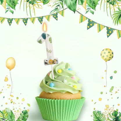 Wild Animal Number 1 Birthday Candle, Wild One Birthday Decorations6