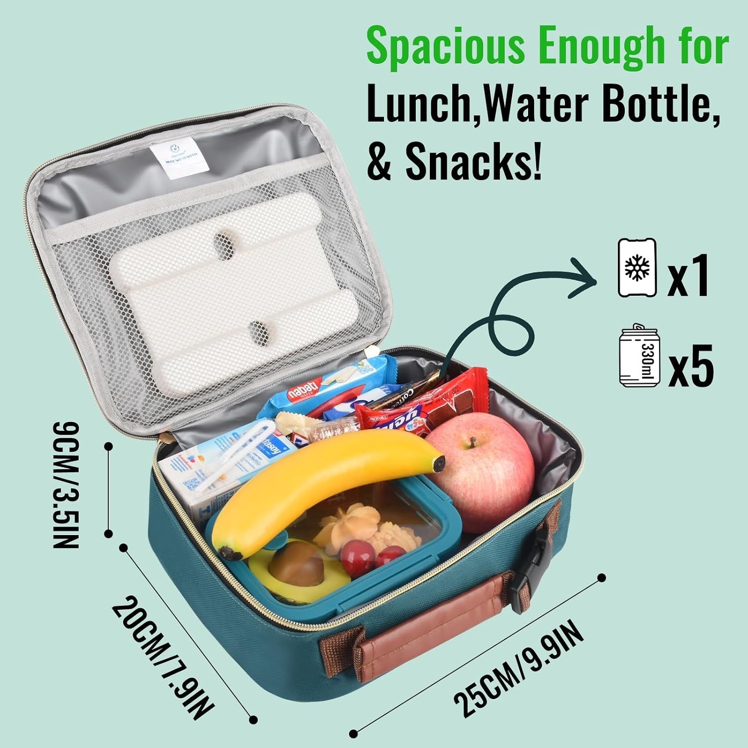 lunch-box-for-kids-boys-insulated-small-lunchbox-reusable-zip-closure-buckle-handle-portable-cooler-for-work-school-travel-lake-green