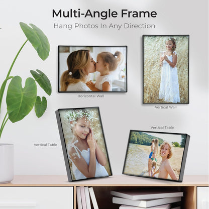 4X6 Picture Frame Set - Black 4X6 Frames for Photos, Artwork, and Postcards - Bulk Pack of 12 Black Picture Frames with Front-Loading Glass, Vertical/Horizontal2