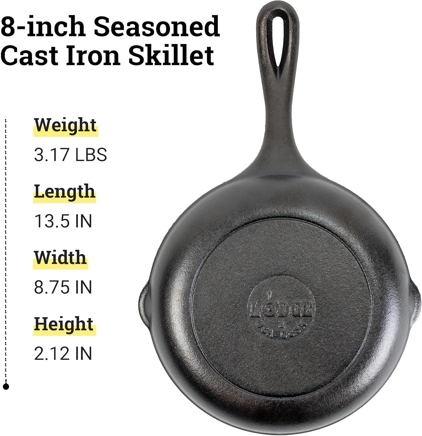 8-cast-iron-skillet-chef-collection-perfect-sear-ergonomic-handles-superior-heat-retention-cast-iron-cookware-skillet