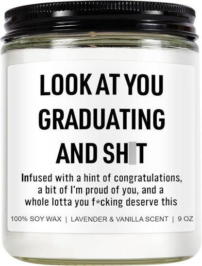 Funny Grad Candle, 2026 Graduation Gifts for Her, Him - College, High School, Masters Degree, Phd, Law School, Nursing & Nurse Graduation Gifts for Women, Men - 9 Oz1