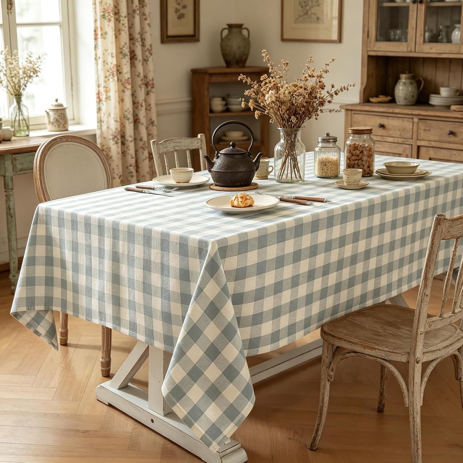 blue-checkered-tablecloth-rectangle-tables-buffalo-plaid-gingham-table-cloth-cotton-linen-rustic-tablecloths-washable-wrinkle-free-for-party-picnic-kitchen-60x75-4-6-seats