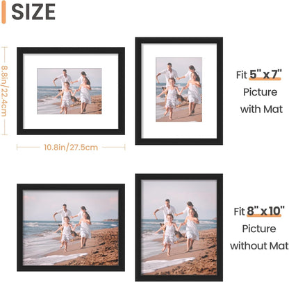8X10 Picture Frames, Gallery Wall Frames Set of 5, Black5