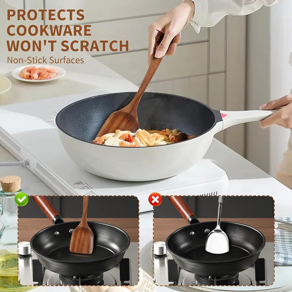 4 Pack Teak Wood Spatula for Cooking4