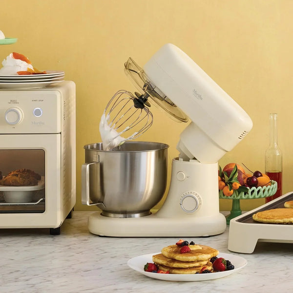 5.3QT Tilt Head Stand Mixer, 12 Speeds, Stainless Steel Bowl | Dough Hook, Stainless Whisk, Beater, Removable Splash Shield, Bread, Cake & Whipping, Electric Kitchen Mixer, Caviar Gray3