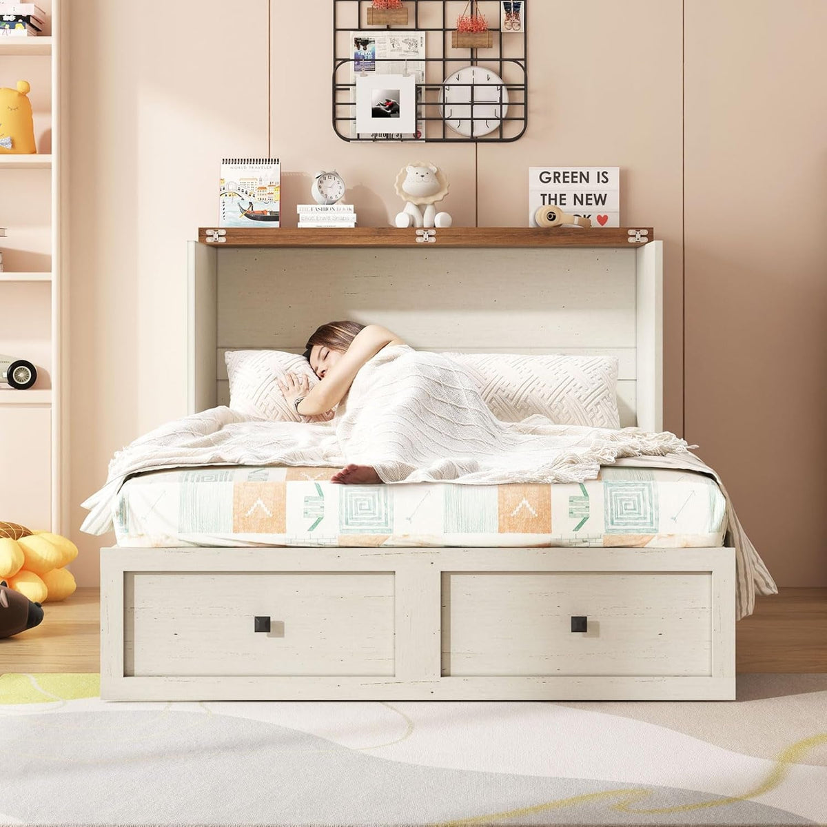 full-murphy-bed-with-storage-charging-station