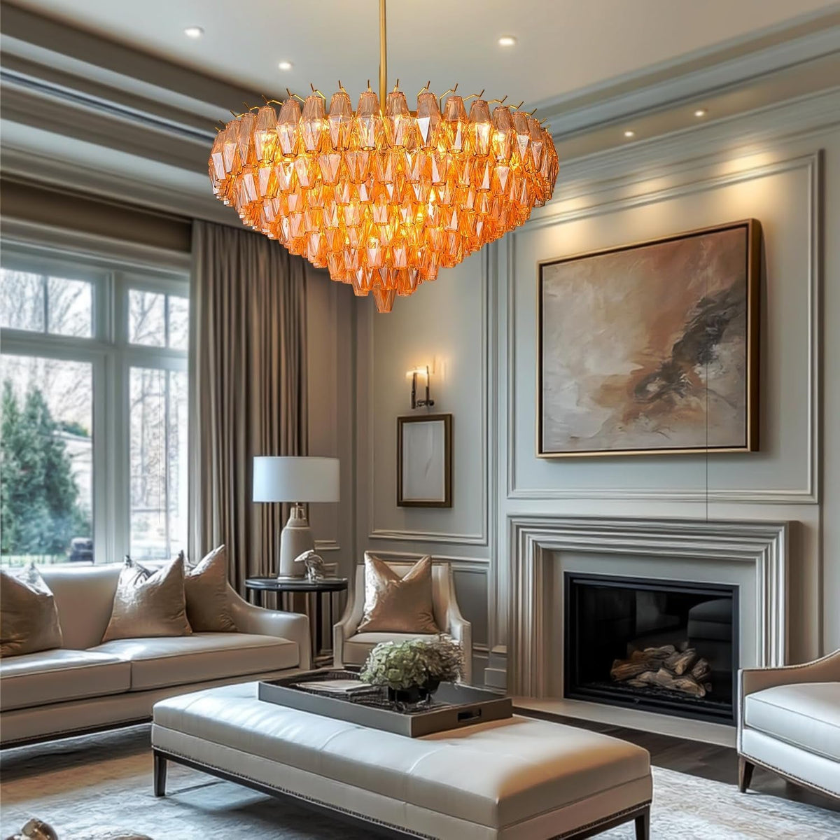 36-modern-round-amber-crystal-chandelier-8-tier-large-luxury-brass-20-light-chandelier-for-dining-room-high-ceiling-foyer-staircase-warm-golden-glow-for-cozy-winter-nights