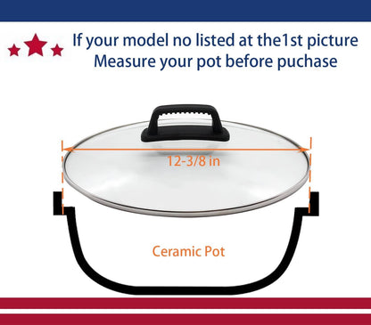 Oval Glass Lid for 6 Qt Slow Cooker, Compatible with Crock Pot Hamilton Beach Black Decker and Most of Brand in Market 6 Quart Slow Cooker3