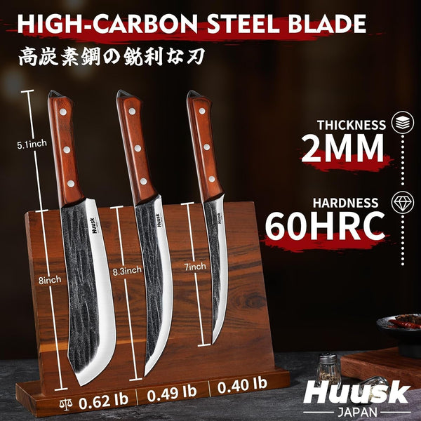 3PCS Butcher Knife Set for Meat Cutting, Gifts for Men Women7