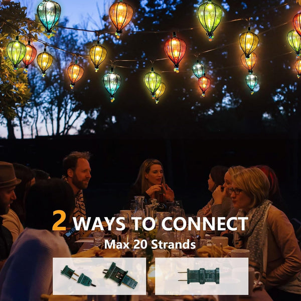 11FT Multicolor Outdoor String Lights, Decorative Patio Lights LED4
