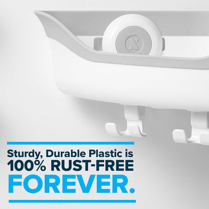 Corner Suction Cup Shower Caddy, Holds up to 22 Lbs, White7