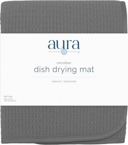 Dish Drying Mat, 18" X 24", XL, Charcoal Grey | Absorbent Microfiber, Extra Large Kitchen Counter Mat for Dishes, Utensils, Pots and Pans, Machine Washable9