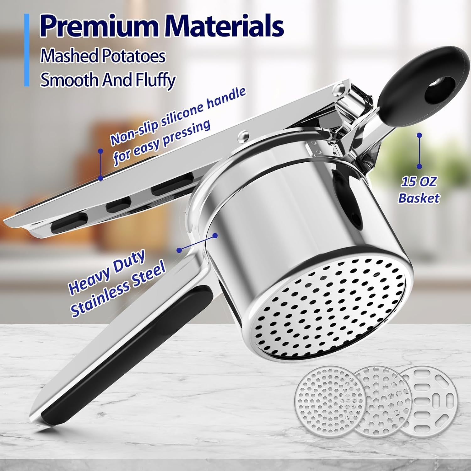 heavy-duty-potato-ricer-3-interchangeable-discs-stainless-steel