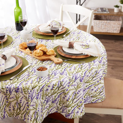 Lavender Fields Tabletop Collection Cotton Woven, Tablecloth, 70" Round4