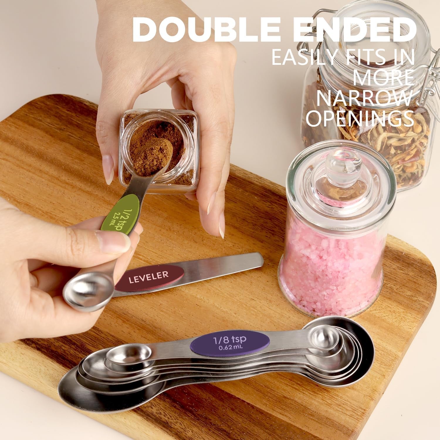 pack-of-8-stainless-steel-magnetic-measuring-spoons-set-dual-sided-stackable-adjustable-teaspoon-and-tablespoon-measure-spoon-with-leveler-kitchen-gadgets