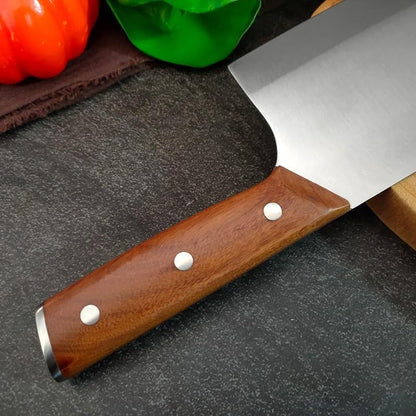 Meat Cleaver, 3-Layer Steel-Core Kitchen Knives Stainless Meat Cutting Slicing Knife Commercial-Grade Knives4
