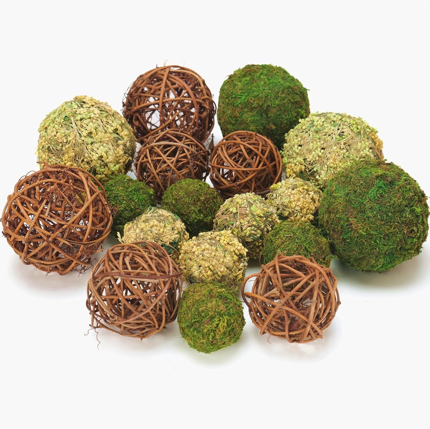 decorative-balls-for-centerpiece-bowls-18pcs-fake-moss-balls-wicker-rattan-balls-set-vase-bowl-filler-for-home-garden-wedding-party-decor-fresh-green-rustic-brown